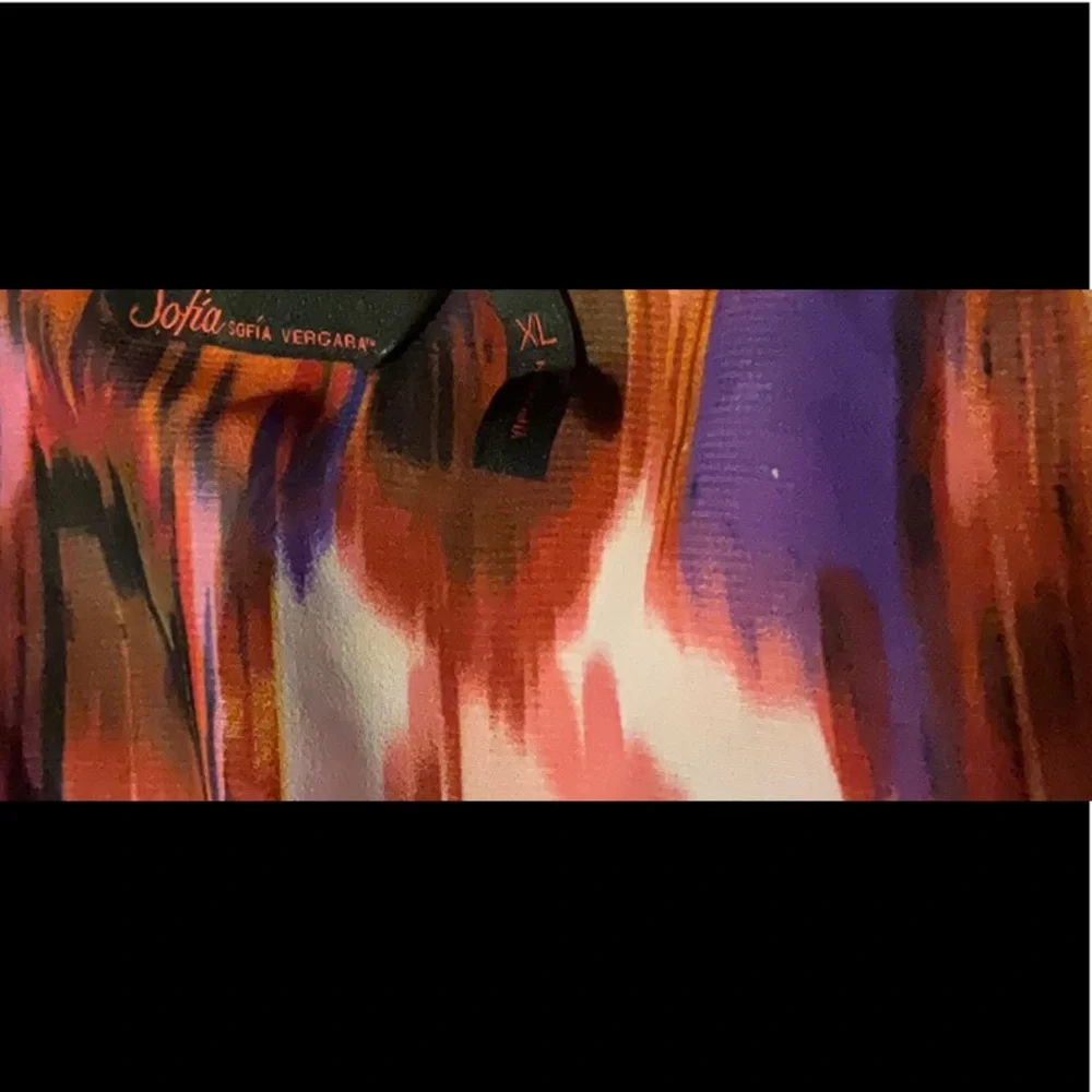 SOFIA VERGARA Whimsical Blouse XL Batwing Sleeve Dolman Comfort Chiffon Fairy - Picture 5 of 7